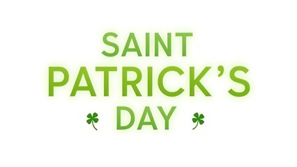 Fototapeta premium white st patricks day text design