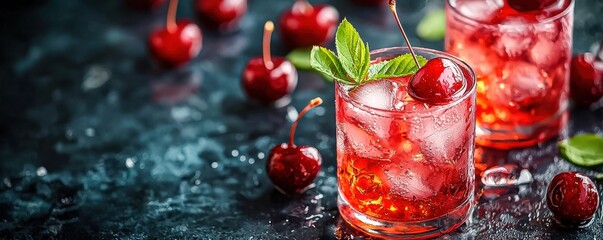 Cherry Cherry Classic Cool Cocktail Mocktail - Alcoholic-Free Drink