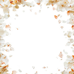 Obraz premium transparent background with a flowery border on transparent background