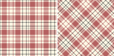 Modern Cool Off White Seamless Madras Plaid Textile Design