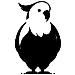 Silhouette of a cockatoo