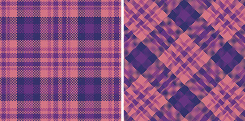 Modern Seamless Madras Plaid in Warm Ugly Pink tones Textile Design