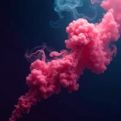 Obraz premium Swirling abstract smoke on dark backdrop with copy space, background, concept, design