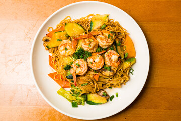 Shrimp ramen bowl