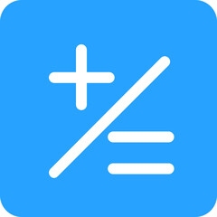 Obraz premium Celebrating Simple Additions And Subtractions, A Bright And Positive Icon Design Against A Cheerful Blue Square Background