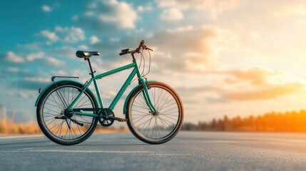 Fototapeta premium Eco-friendly electric bicycle journey through city streets clean energy urban environment action shot