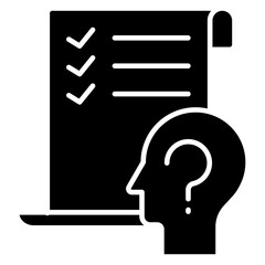 hypothesis testing icon glyph