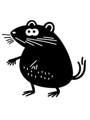 Charming cartoon mouse character with whimsical design and playful pose in a stylized vector format