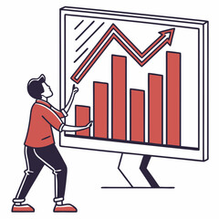 businessman with graph