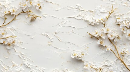 Blossoms on Textured Surface