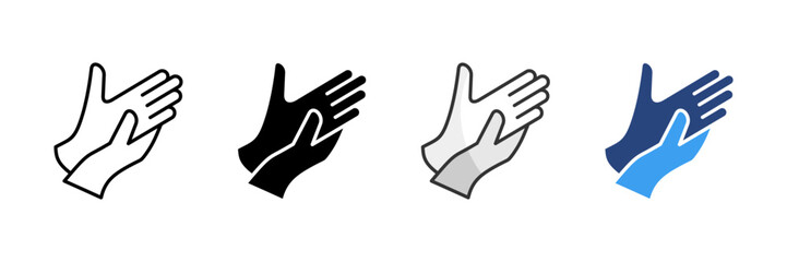 Medical Glove Icon Set Multiple Style Collection