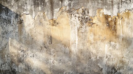 Abstract Weathered Brown Paint on Grey Textured Concrete Background