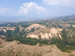 Aerial view of historical town of Melnik, Bulgaria