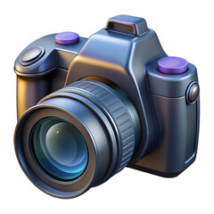 digital 3d camera isolated on white