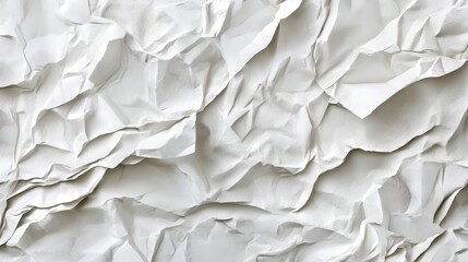 Obraz premium Crushed white paper texture background