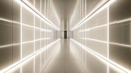 Illuminated Modern Corridor Architecture: A Study in Light and Space
