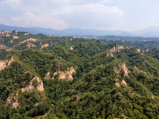 Fototapeta premium Aerial view of historical town of Melnik, Bulgaria