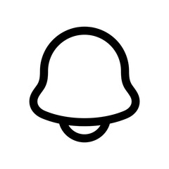 Black Notification icon isolated close up 