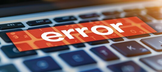 Humorous computer screen featuring a whimsical  error  message for a lighthearted touch