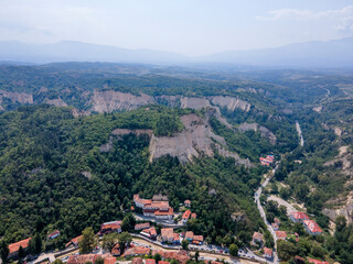 Fototapeta premium Aerial view of historical town of Melnik, Bulgaria