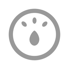 A Serene Grey Droplet Nestled Within A Circular Embrace Of Life, Suggesting Growth And Nourishment In A Minimalist Design