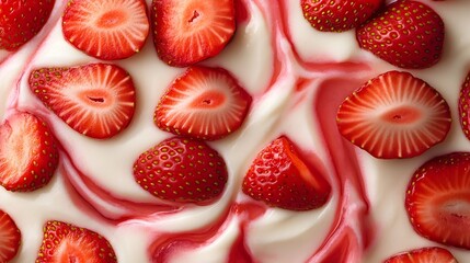 Exquisite strawberry cake topped with whipped cream and fresh strawberries perfect for celebrations and sweet moments