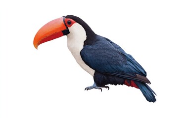 Fototapeta premium Detailed Pixel Art Illustration of a Vibrant Toucan