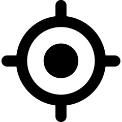 Precise Focus Sharp Target Unwavering Aim Bold Black And White Graphic Design Minimalist Style