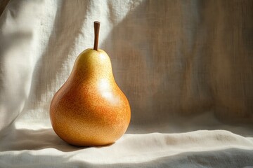 Single Pear on Fabric