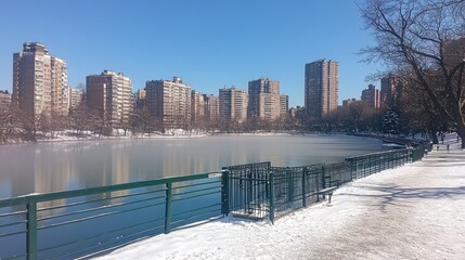 Naklejka premium Winter in Central Park, NYC