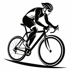 silhouette of a cyclist