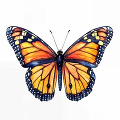 Fototapeta premium Vibrant Monarch Butterfly Illustration