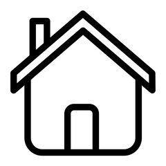 A Simple Line Drawing Of A Cozy Home, Evoking Feelings Of Warmth, Comfort, And Security With Clean Lines And A Minimalist Style