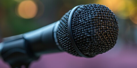 Obraz premium microphone on stage