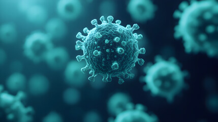 Covid-19 pandemic medical illustration and scientific research on global health awareness