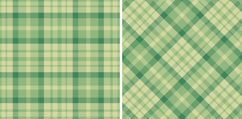 Modern Seamless Madras Plaid in Cool Lichen tones Textile Design