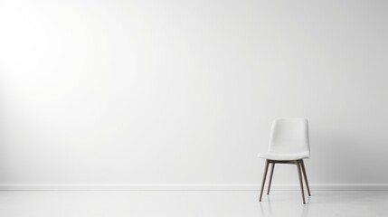 Modern chair in empty room