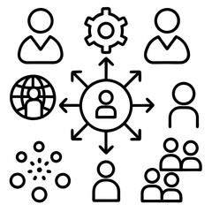 set of business icons