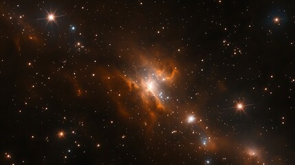 Fototapeta premium A stunning image of celestial nebula and numerous bright stars