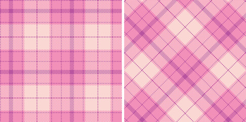 Light Pinky Purple and Iridescent Pig Pink Seamless Madras Plaid Textile Design