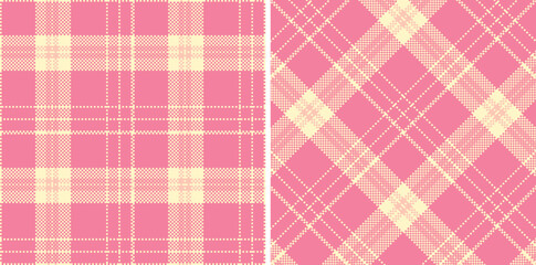 Dark Pale and Muted Rosa Seamless Madras Plaid Textile Design