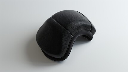 A single black elbow pad with foam padding, positioned on a seamless white surface.