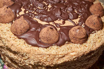 My wife baked a birthday cake. Homemade baking.
