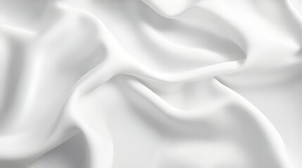 Obraz premium White Fabric with flowing waves