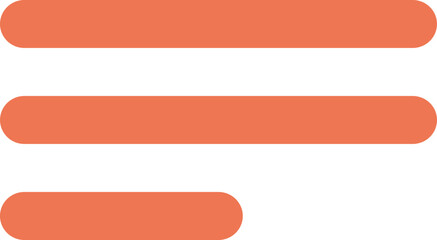 Menu alt bold rounded outline icon