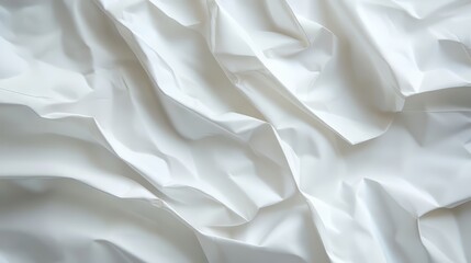 Fototapeta premium Wrinkled White Fabric Texture