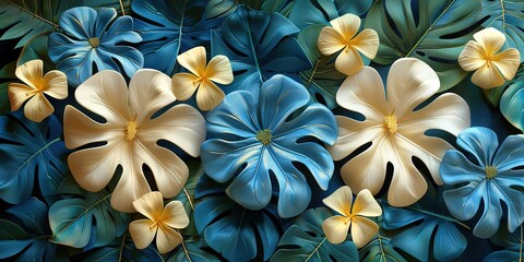 frangipani flower on black background