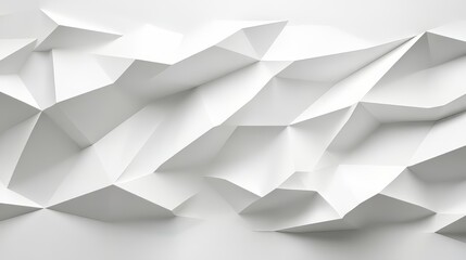 Abstract White Polygonal Geometry