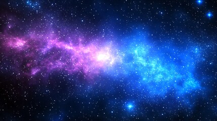 Fototapeta premium A beautiful image of a colorful starry galaxy in space