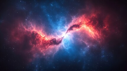 Obraz premium A Stunning Nebula Illuminated In Deep Space With Colors